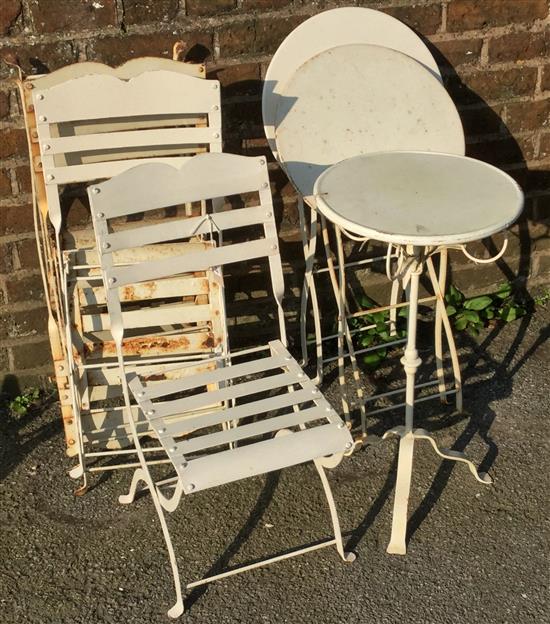 Childrens folding chairs and table